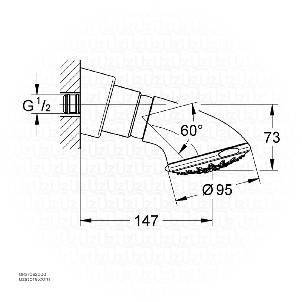 GROHE Relexa 100 Five Head shower 5 sprays , 27062000 , chrome